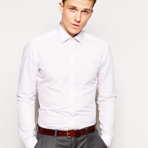Reiss Bluff Collar Shirt With Geo Print In Slim Fit