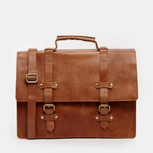 ASOS Double Strap Leather Satchel
